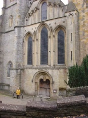Entrance to Llandaff Cathedral