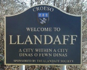 The old Llandaff sign, now removed