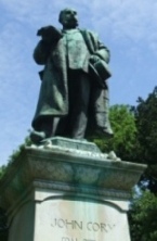 John Cory statue at the Civic Centre